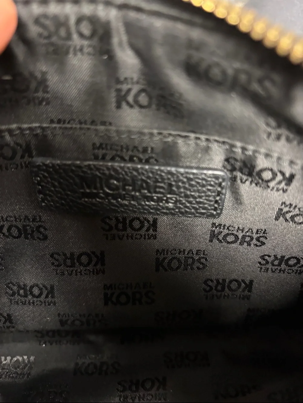 Michael Kors large Gray and Black MK Logo Wristlet - Picture 5 of 6